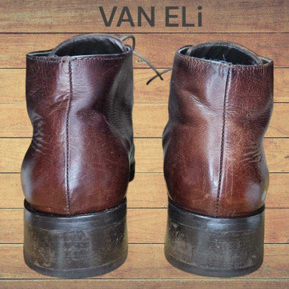 VAN ELi Made in Italy Lace Up Leather Dress Ankle Boot - Picture 8 of 10